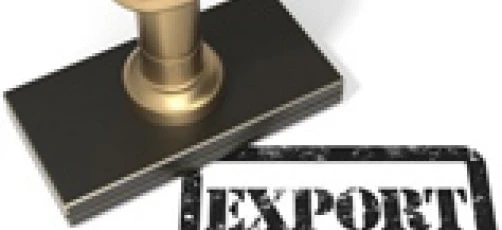 A close-up image of a brass household hardware item with the word "EXPORT" engraved on it. Ideal for international trade and export markets.